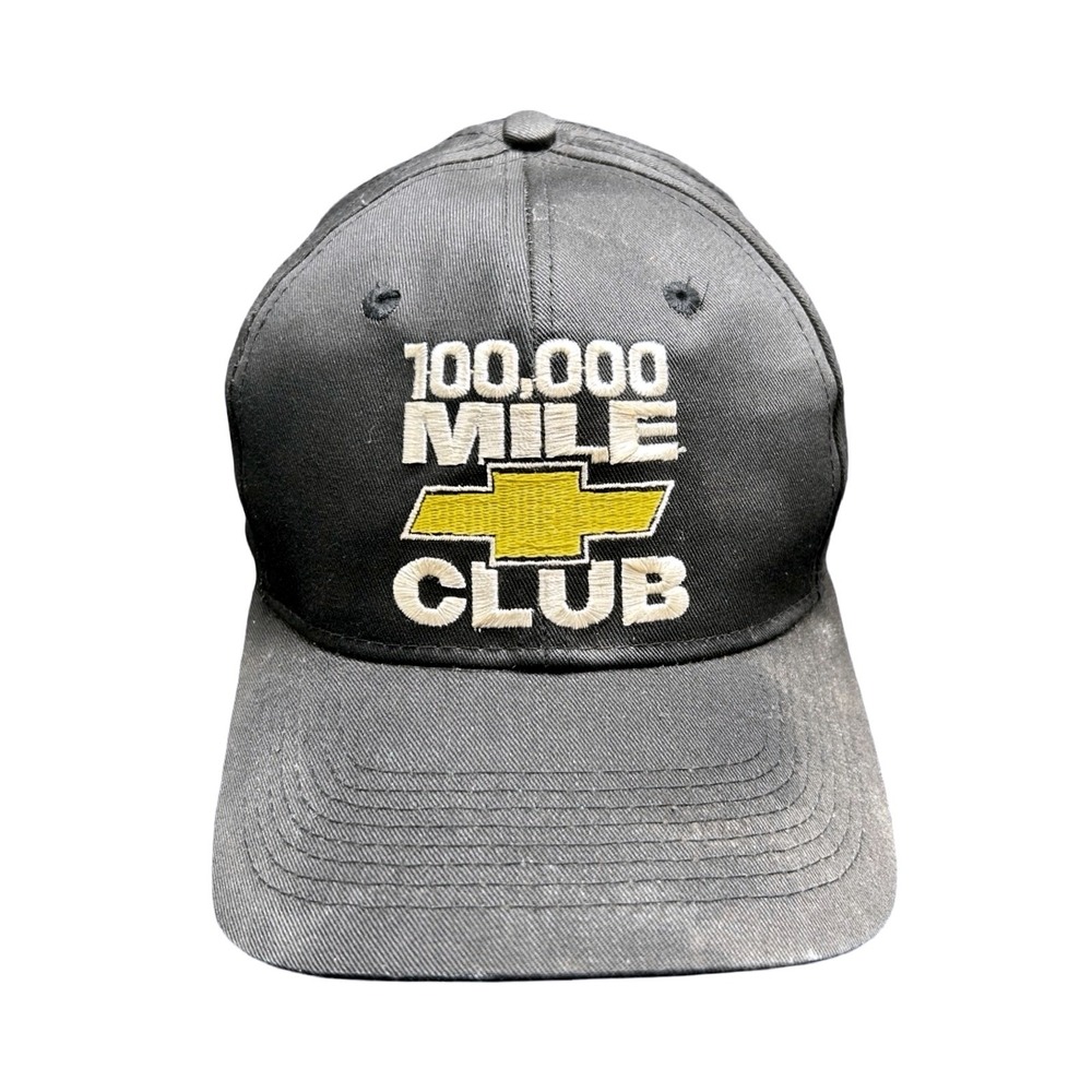 Vintage‎ King Caps Chevrolet 100000 Mile Club Snapback Hat Black Heartland Geo